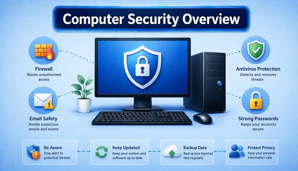 Computer security concept illustration